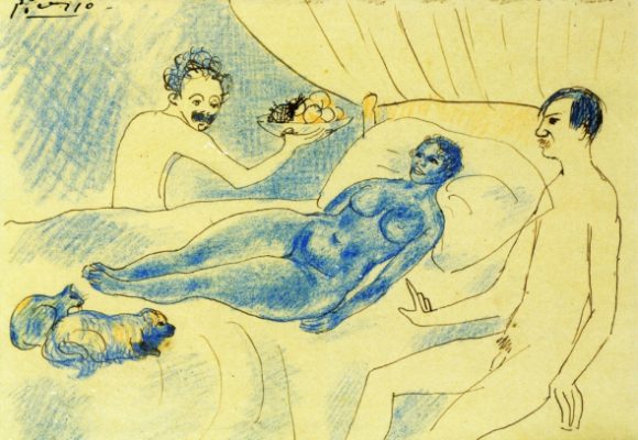 Manet’in Olimpia’sının Parodisi; Picasso 1902